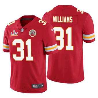 Super Bowl LV 2021 Men Kansas City Chiefs 31 Darrel Williams Red Limited Jersey
